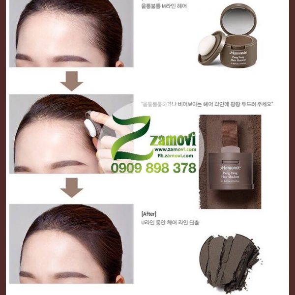 Phấn che khuyết điểm tóc thưa cho vầng trán